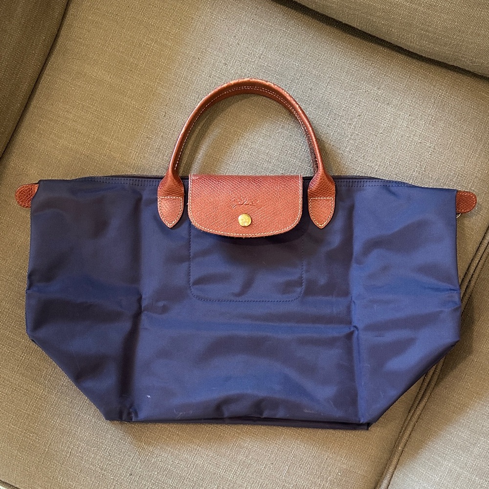 Longchamp Medium Navy Handbag